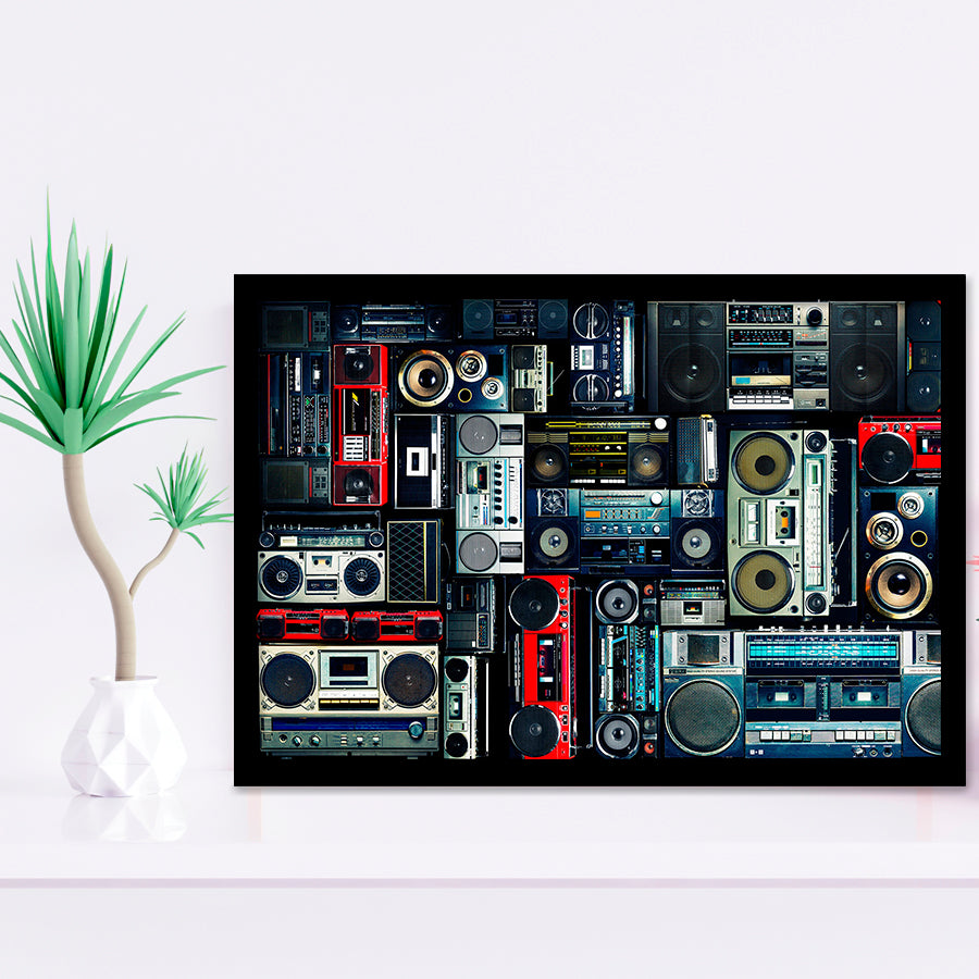 Boombox Framed Art Prints Wall Art Decor, Framed Picture, Home Decor