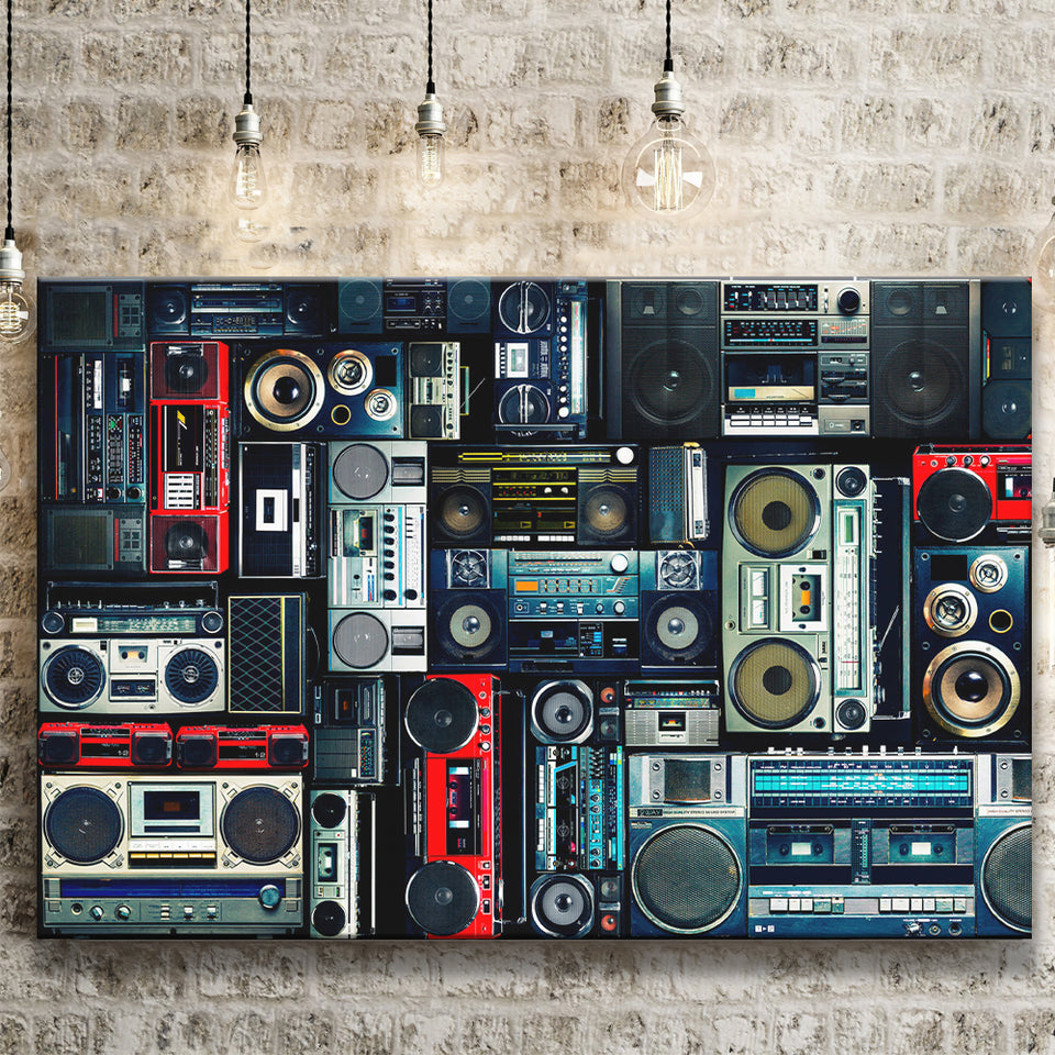 Boombox Canvas Prints Wall Art Decor - Painting Canvas,Home Decor, Ready to Hang