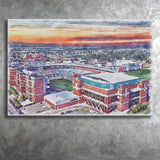 Boone Pickens Stadium Oklahoma State Football Stadium Watercolor, Sport Art Prints Fan Gift, Canvas Prints Wall Art Decor