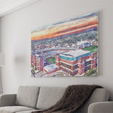 Boone Pickens Stadium Oklahoma State Football Stadium Watercolor, Sport Art Prints Fan Gift, Canvas Prints Wall Art Decor