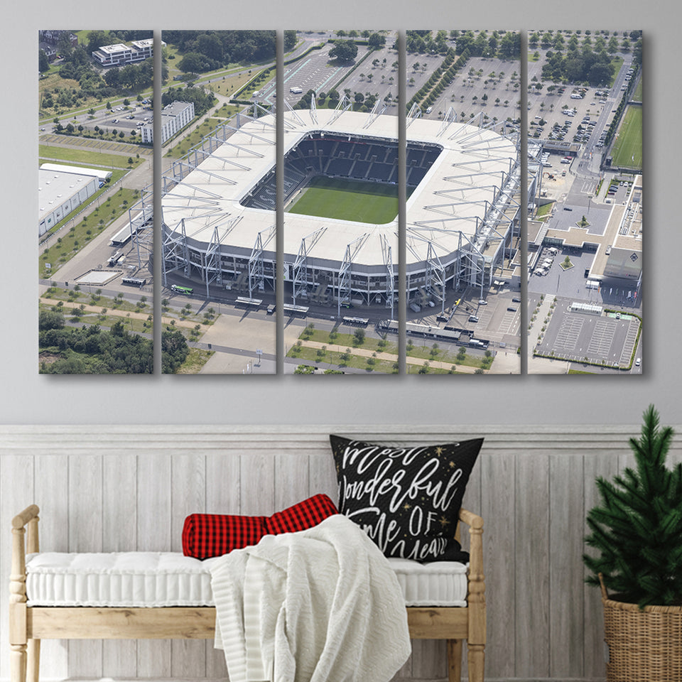 Borussia Park, Stadium Canvas, Sport Art, Gift for him, Multi Panels B, Canvas Prints Wall Art Decor