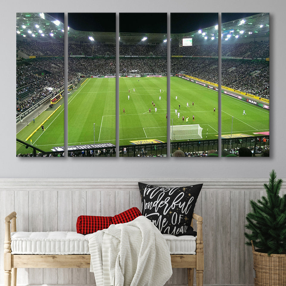 Borussia Park Stadium, Stadium Canvas, Sport Art, Gift for him, Multi Panels B, Canvas Prints Wall Art Decor