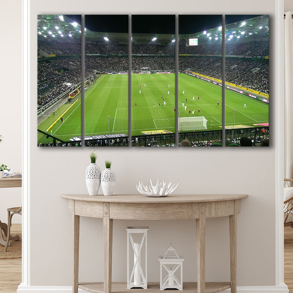 Borussia Park Stadium, Stadium Canvas, Sport Art, Gift for him, Multi Panels B, Canvas Prints Wall Art Decor