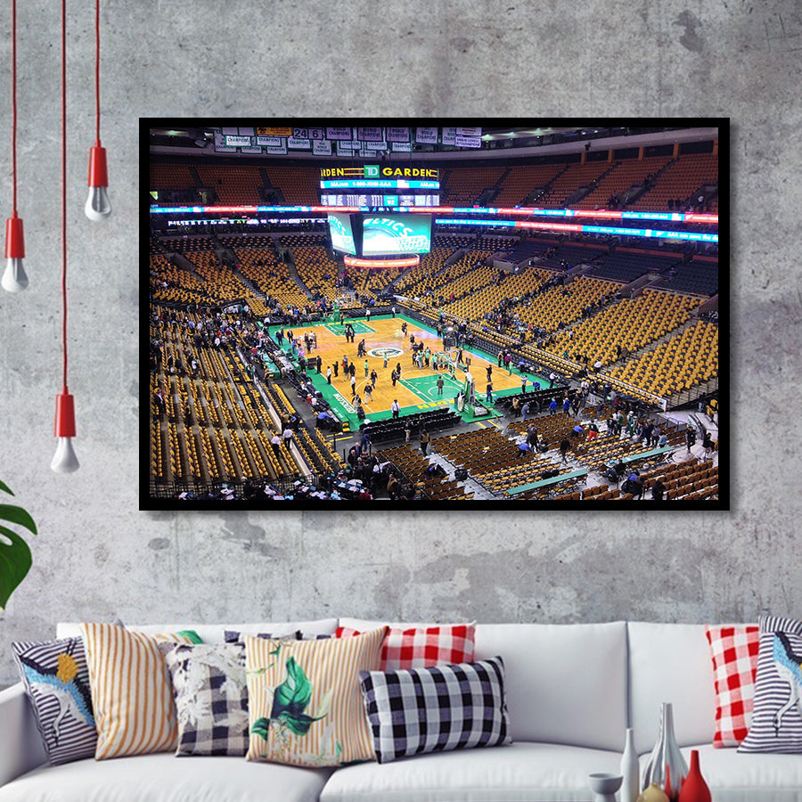 Boston Celtics Wall Art TD Garden Stadium Art Prints Basketball,Sport Stadium Art Prints, Fan Gift, Wall Decor