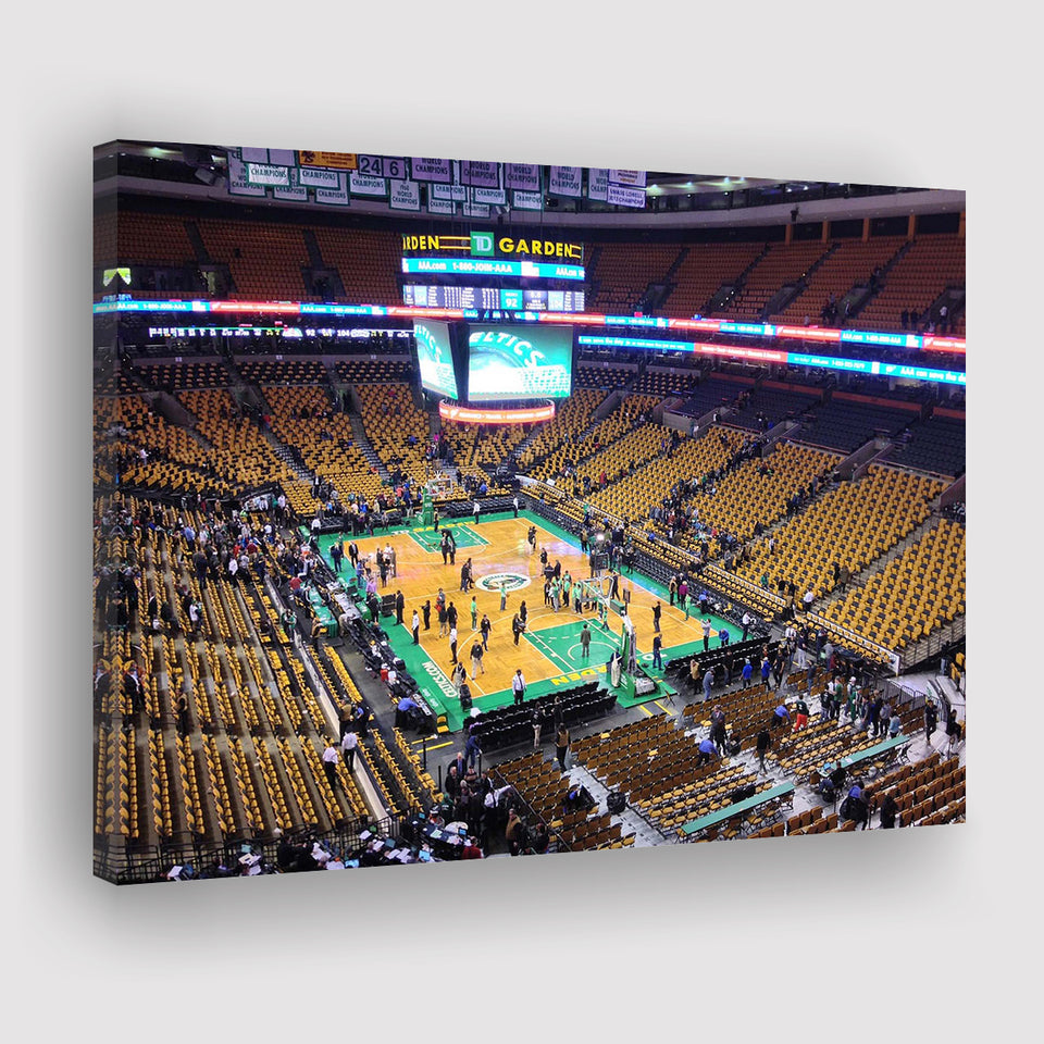 Boston Celtics Wall Art TD Garden Stadium Canvas Prints Basketball,Sport Stadium Art Prints, Fan Gift, Wall Decor