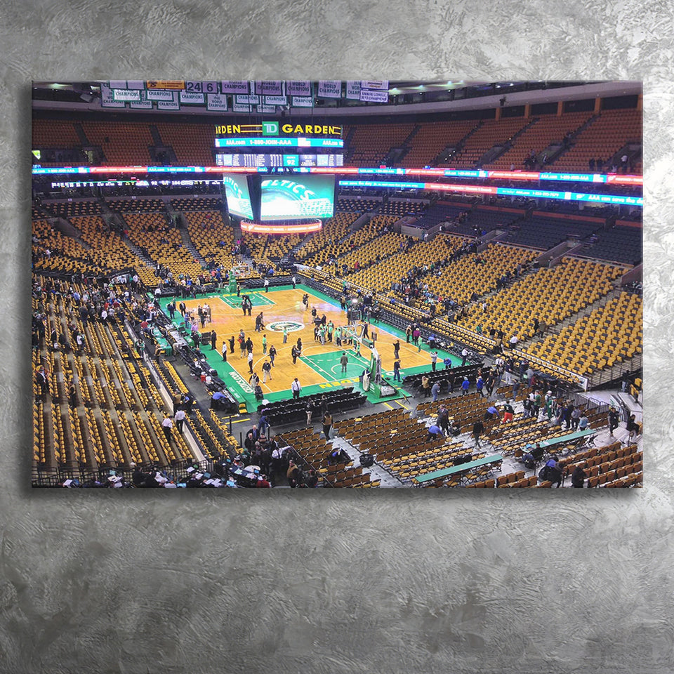 Boston Celtics Wall Art TD Garden Stadium Canvas Prints Basketball,Sport Stadium Art Prints, Fan Gift, Wall Decor