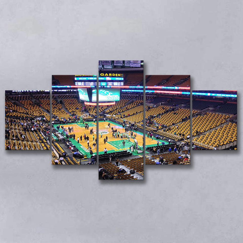 Boston Celtics Wall Art TD Garden Stadium Canvas Prints Basketball,Multi Panels,Sport Stadium Art Prints, Fan Gift