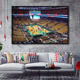 Boston Celtics Wall Art TD Garden Stadium Framed Canvas Prints Basketball,Sport Stadium Art Prints, Fan Gift