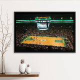Boston Celtics Wall Art TD Garden Stadium Framed Canvas Prints Basketball,Sport Stadium Art Prints, Fan Gift