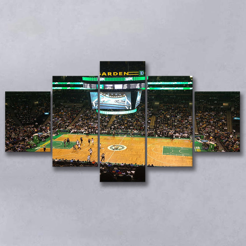 Boston Celtics Wall Art TD Garden Stadium Canvas Prints Basketball,Multi Panels,Sport Stadium Art Prints, Fan Gift