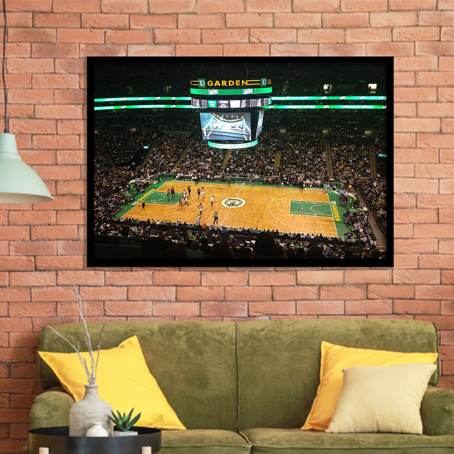 Boston Celtics Wall Art TD Garden Stadium Art Prints Basketball,Sport Stadium Art Prints, Fan Gift, Wall Decor