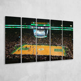 Boston Celtics Wall Art TD Garden Stadium Canvas Prints Basketball,Multi Panels B,Sport Stadium Art Prints, Fan Gift