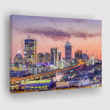 Boston City at Evening Canvas Prints Wall Art Decor - Paiting Canvas, Art Prints, Wall Decor, For Sale