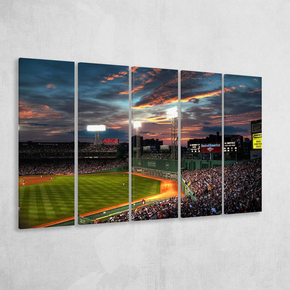 Boston Red Sox Stadium Wall Art Fenway Park Stadium Canvas Prints,Multi Panels B,Sport Stadium Art Prints, Fan Gift