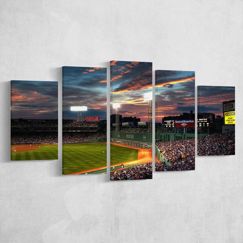 Boston Red Sox Stadium Wall Art Fenway Park Stadium Canvas Prints,Multi Panels,Sport Stadium Art Prints, Fan Gift