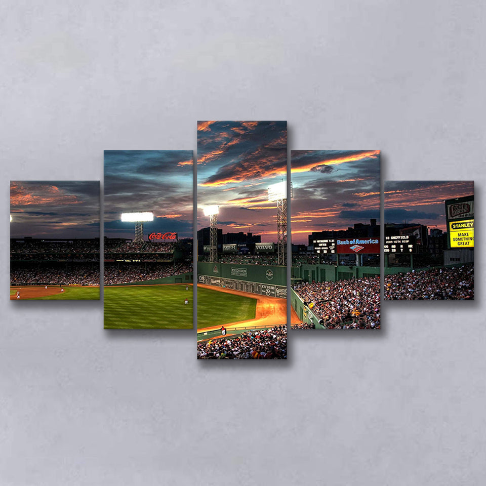 Boston Red Sox Stadium Wall Art Fenway Park Stadium Canvas Prints,Multi Panels,Sport Stadium Art Prints, Fan Gift