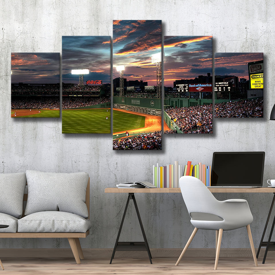 Boston Red Sox Stadium Wall Art Fenway Park Stadium Canvas Prints,Multi Panels,Sport Stadium Art Prints, Fan Gift