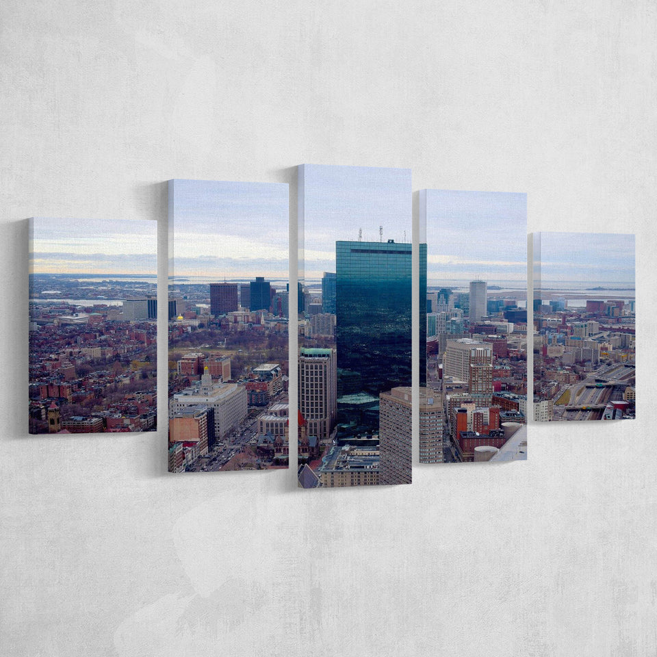 Boston Skyline, Boston Canvas Art Multi Panels,Canvas Prints Wall Art Home Decor