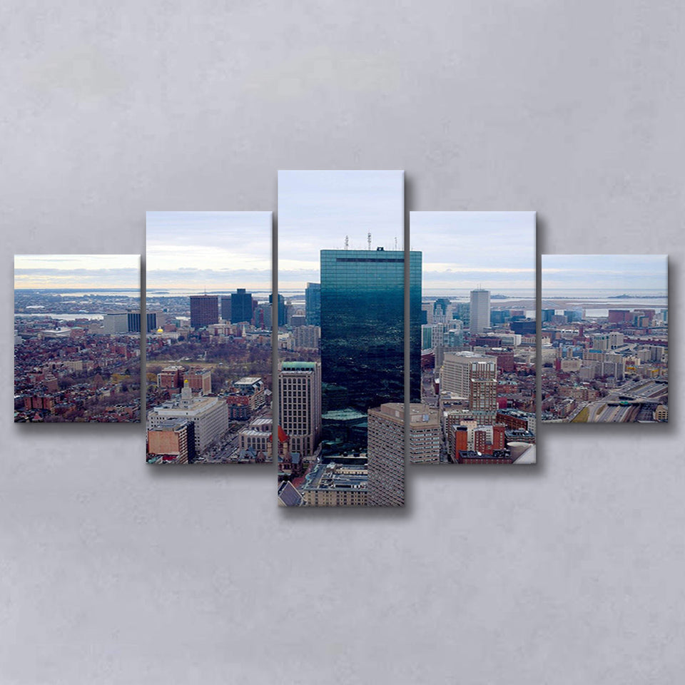 Boston Skyline, Boston Canvas Art Multi Panels,Canvas Prints Wall Art Home Decor