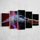 Boxing Wall Art, Boxing Canvas, Gym Wall Art 5 Panels, Canvas Prints Wall Art Decor, Large Canvas Art