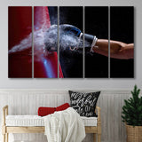 Boxing Wall Art, Boxing Canvas, Gym Wall Art Larger Canvas Art, 5 Piece Canvas Prints Wall Art Decor