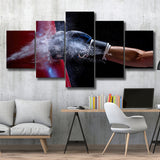 Boxing Wall Art, Boxing Canvas, Gym Wall Art 5 Panels, Canvas Prints Wall Art Decor, Large Canvas Art