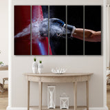 Boxing Wall Art, Boxing Canvas, Gym Wall Art Larger Canvas Art, 5 Piece Canvas Prints Wall Art Decor
