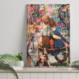 Boy and Girl Love Graffiti Canvas Prints Wall Art - Painting Canvas, Home Wall Decor, For Sale, Painting Prints