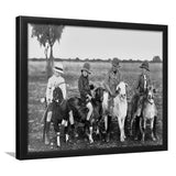 Boys Riding Goats Black And White Print, Framed Art Prints, Wall Art,Home Decor,Framed Picture
