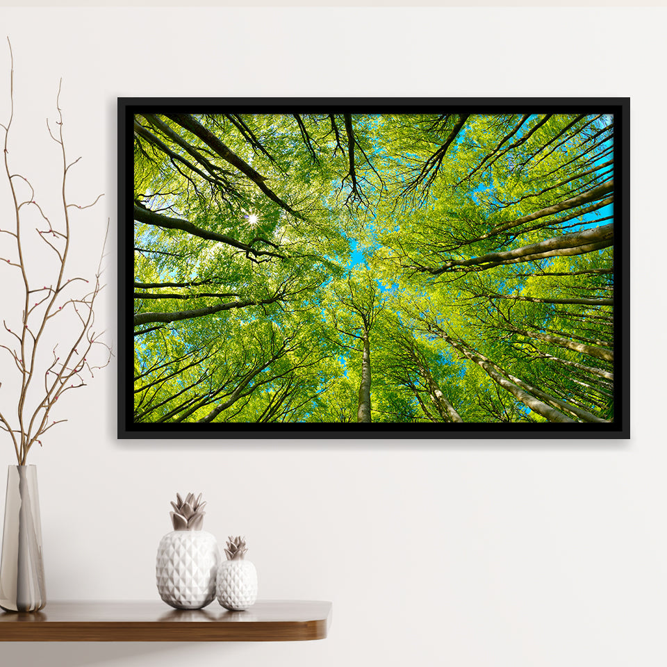 Branch Tree Trees Canvas Framed Canvas Prints Wall Art Home Decor - Painting Canvas, Black Frame, Framed Picture