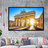 Brandenburg Gate Sunrise Berlin Sunrise Bright Germany Framed Art Prints Wall Art Decor, Framed Picture, Home Decor