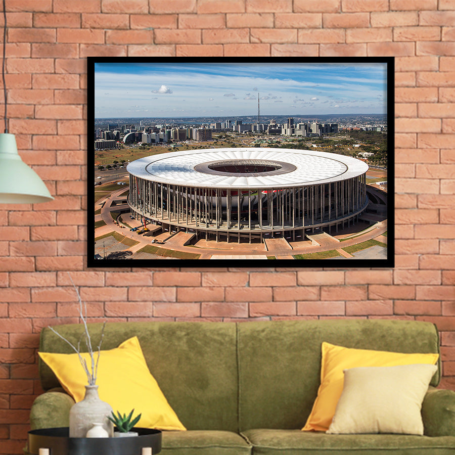 Brasilia Stadium, Stadium Canvas, Sport Art, Gift for him, Framed Art Prints Wall Art Decor, Framed Picture