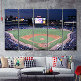 Braves Turner Field From A Rockymountainway Point Of View 5 Pieces Canvas Prints Wall Art Decor - Painting Canvas,Multi Panel,Painting Prints