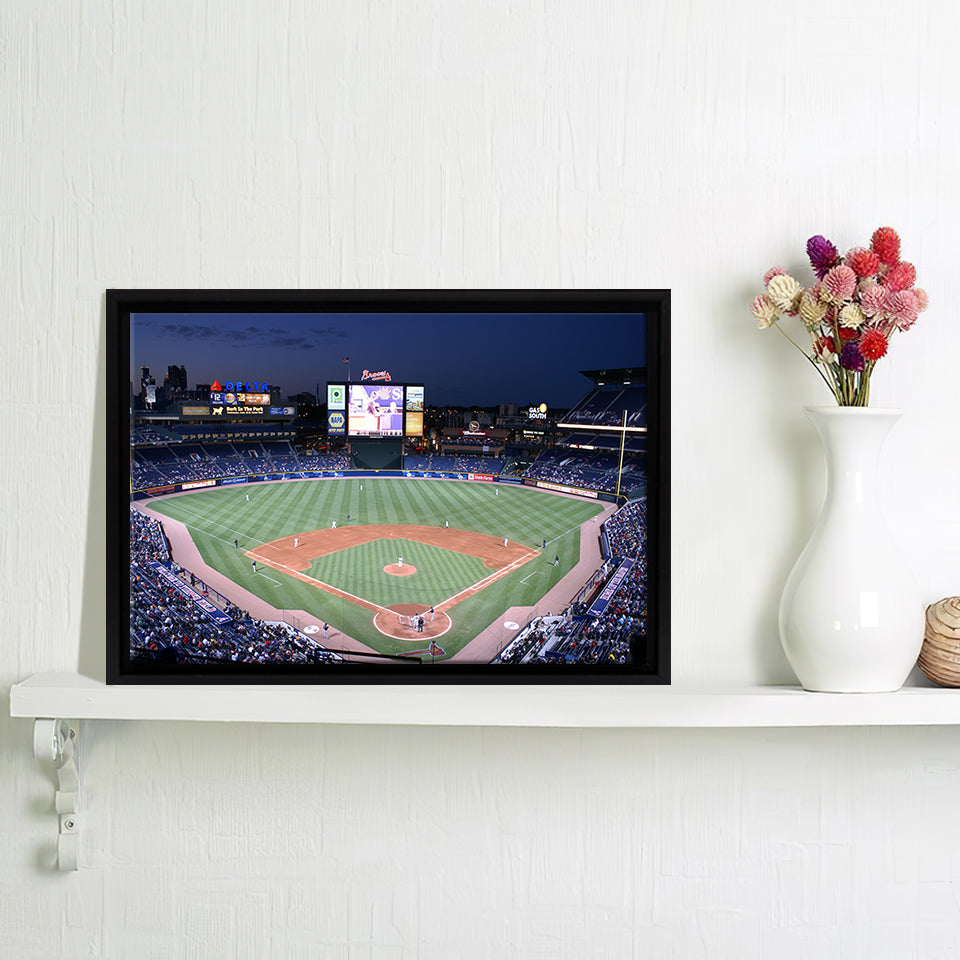 Braves Turner Field From A Rockymountainway Point Of View Framed Canvas Prints Wall Art - Painting Prints,Wall Decor, Painting Canvas