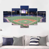 Braves Turner Field From A Rockymountainway Point Of View  5 Pieces Canvas Prints Wall Art - Painting Canvas, Multi Panel, Home Wall Decor