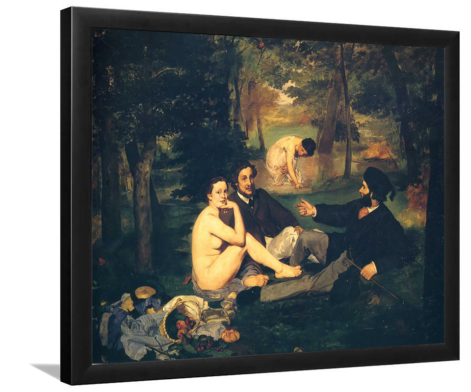 Breakfast On The Grass By Edouard Manet-Art Print,Canvas Art,Frame Art,Plexiglass Cover