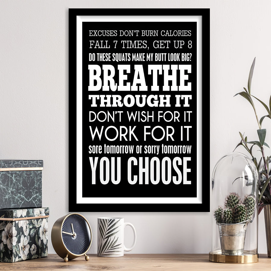 Breathe Through It Framed Art Prints Wall Decor - Painting Prints, Framed Picture