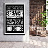 Breathe Through It Framed Canvas Prints Wall Art - Painting Canvas, Wall Decor, Floating Frame