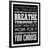 Breathe Through It Framed Art Prints Wall Decor - Painting Prints, Framed Picture