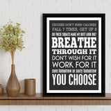 Breathe Through It Framed Canvas Prints Wall Art - Painting Canvas, Wall Decor, Floating Frame