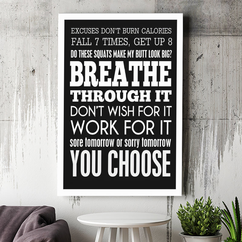 Breathe Through It Canvas Prints Wall Art - Painting Canvas, Wall Decor, Painting Prints