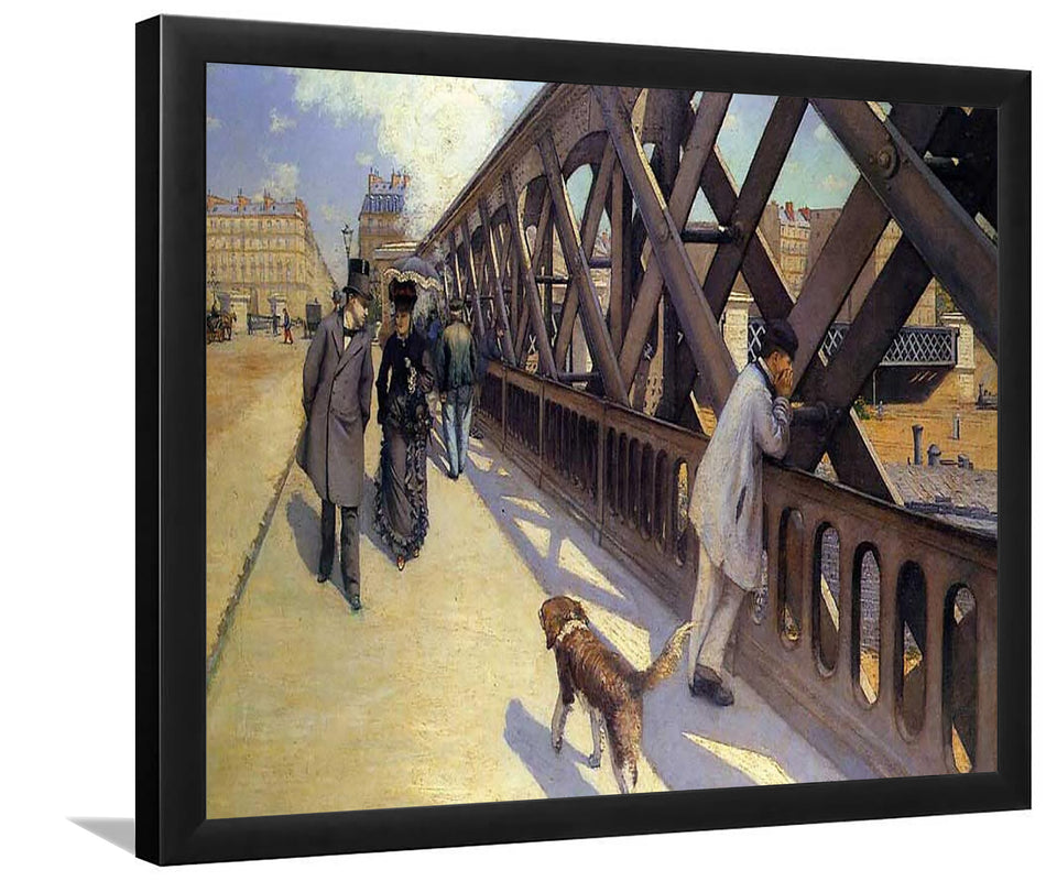 Bridge Of Europe By Gustave Caillebotte-Art Print,Canvas Art,Frame Art,Plexiglass Cover