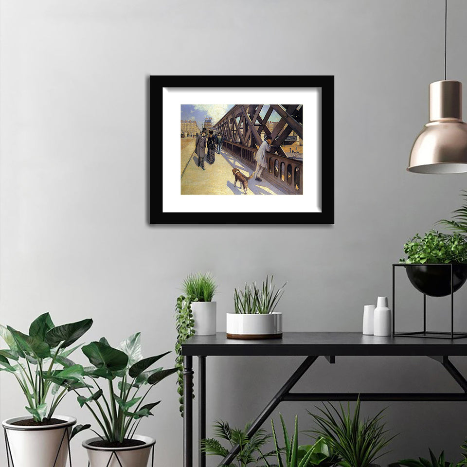 Bridge Of Europe By Gustave Caillebotte-Canvas art,Art Print,Frame art,Plexiglass cover
