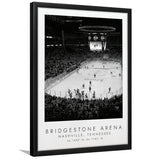 Bridgestone Arena Nashville Predators Ice Hockey Lovers Black And White Art Framed Art Prints Wall Art Decor, Framed Picture