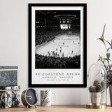 Bridgestone Arena Nashville Predators Ice Hockey Lovers Black And White Art Framed Art Prints Wall Art Decor, Framed Picture