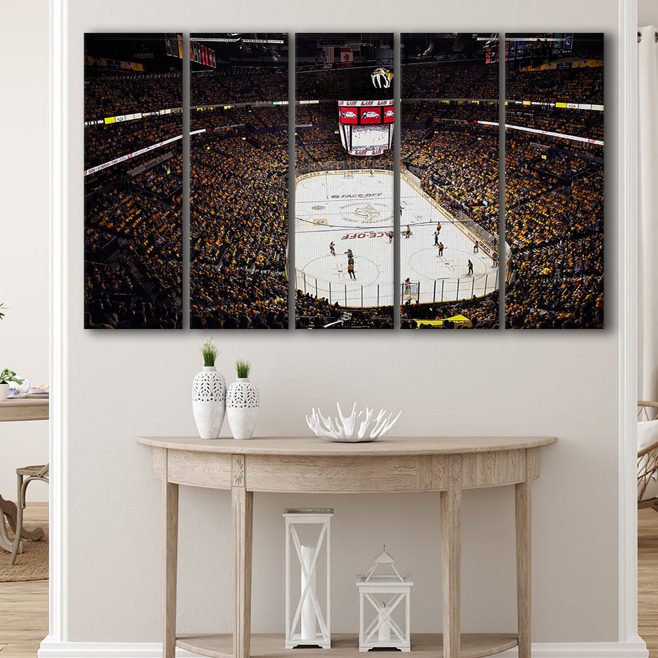 Bridgestone Arena Nashville, Stadium Canvas, Sport Art, Gift for him, Multi Panels B, Canvas Prints Wall Art Decor