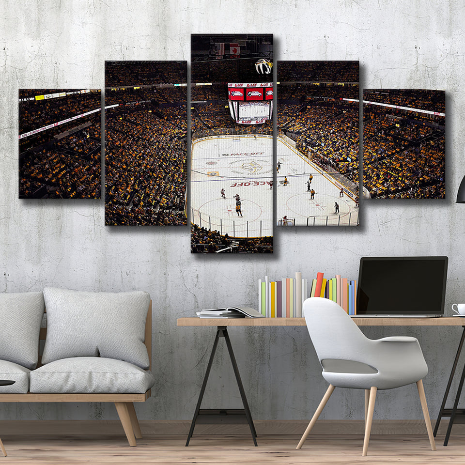 Bridgestone Arena Nashville, Stadium Canvas, Sport Art, Large Canvas, Multi Panels, Canvas Prints Wall Art Decor