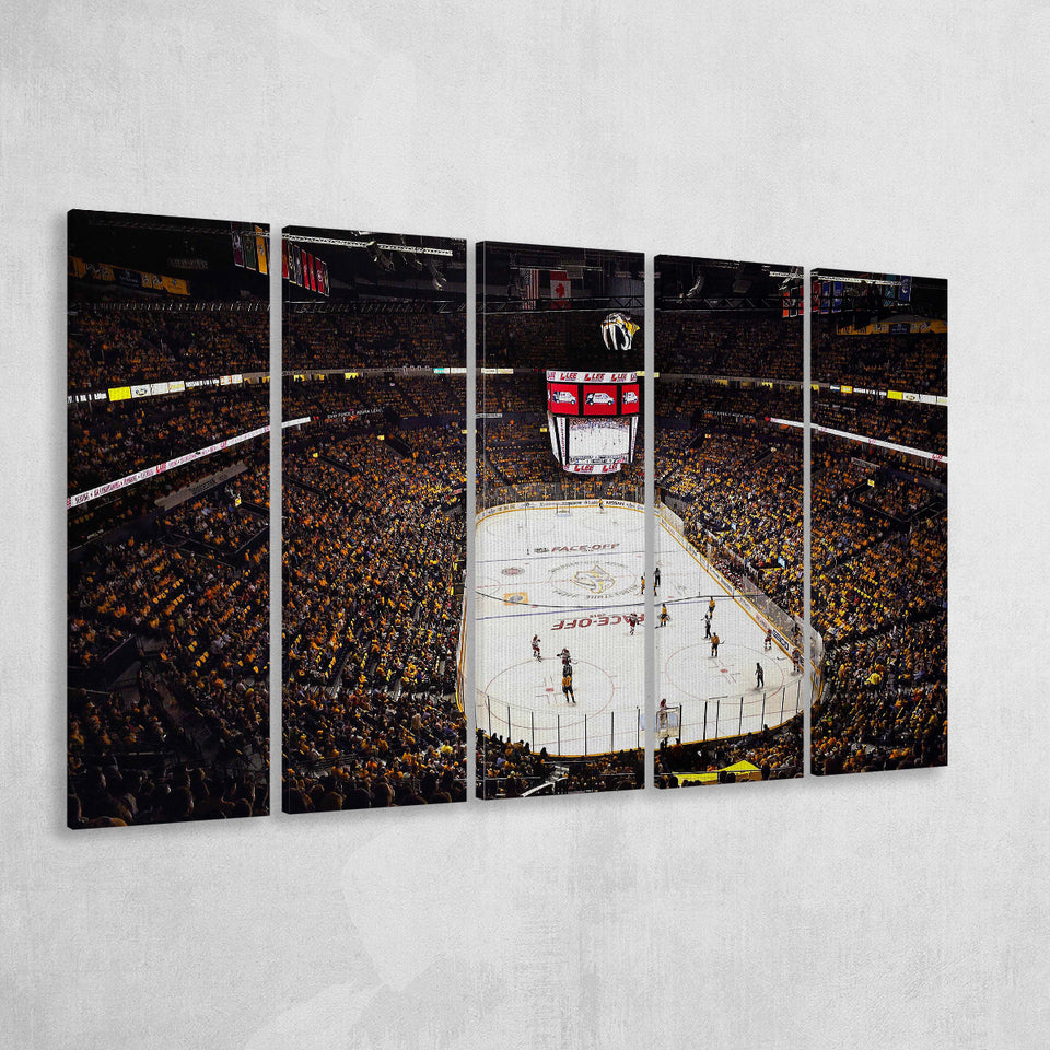 Bridgestone Arena Nashville, Stadium Canvas, Sport Art, Gift for him, Multi Panels B, Canvas Prints Wall Art Decor