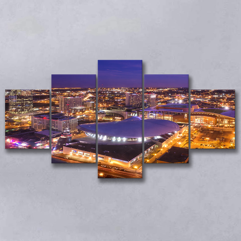 Bridgestone Arena, Stadium Canvas, Sport Art, Large Canvas, Multi Panels, Canvas Prints Wall Art Decor