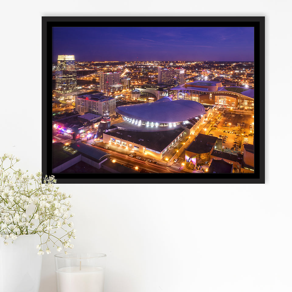 Bridgestone Arena, Stadium Canvas, Sport Art, Gift for him, Framed Canvas Prints Wall Art Decor, Framed Picture